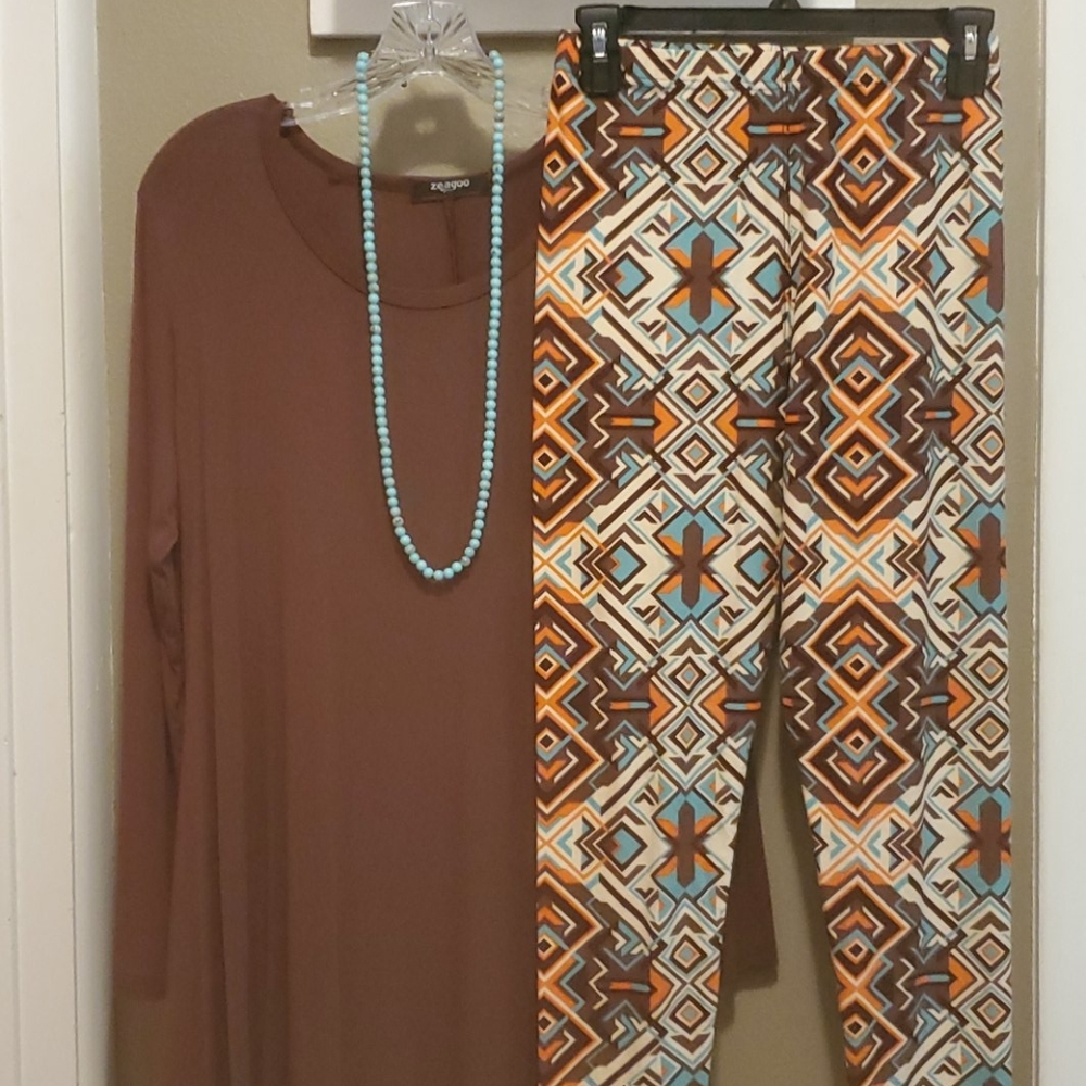 NWOT Tunic/Leggings set
